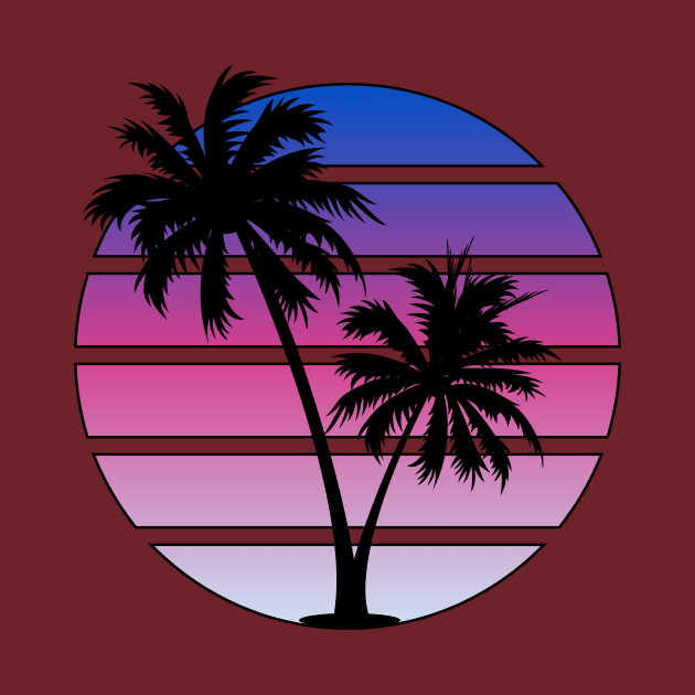 Synthwave style sunset by Brobocop