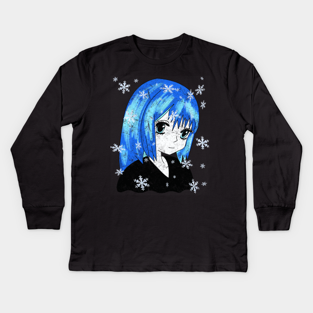 Distressed Winter Anime Girl Drawing Manga Kids Long Sleeve T Shirt Teepublic Show off your anime pride with the latest anime apparel! teepublic