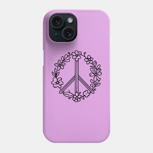 Floral Peace Sign Phone Case