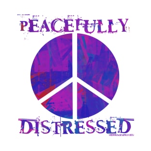 Peacefully Distressed v5 Purple Pink T-Shirt