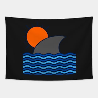 SHARK CRUISING ON SUNSET DESIGN Tapestry