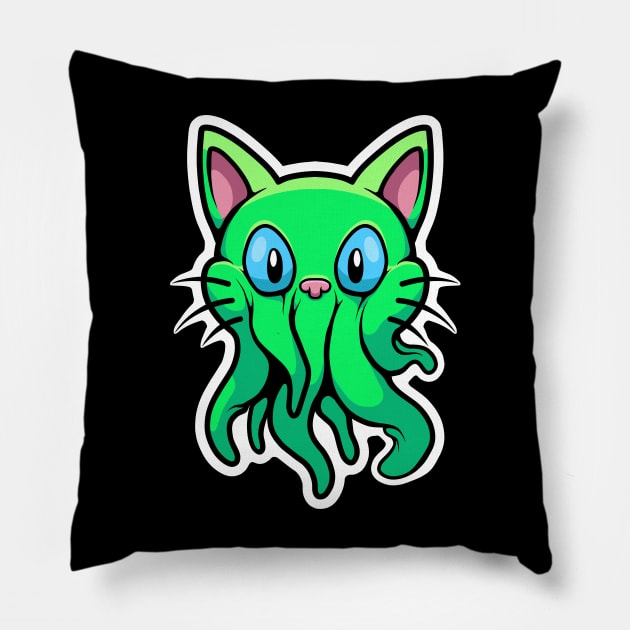 Cthulhu Kitty Pillow by Crossroads Digital