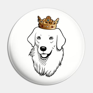 Kuvasz Dog King Queen Wearing Crown Pin