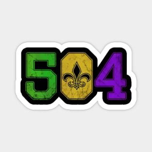 Mardi Gras 504 Nola New Orleans Magnet