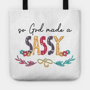 So God Made A Sassy Happy Mother's Day Tote