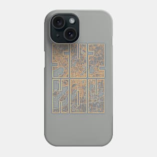 Suzhou, Jiangsu, China City Map Typography - Bauhaus Phone Case