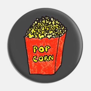 Hand drawn popcorn love food Pin