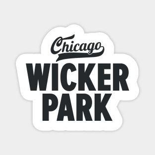 Wicker Park Chicago Minimal Logo Design - Chicago Neighborhood Series Magnet