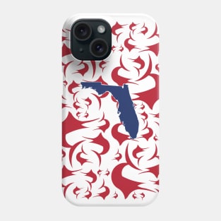 Florida engulfed in red Swordfish Marlin Pattern Phone Case