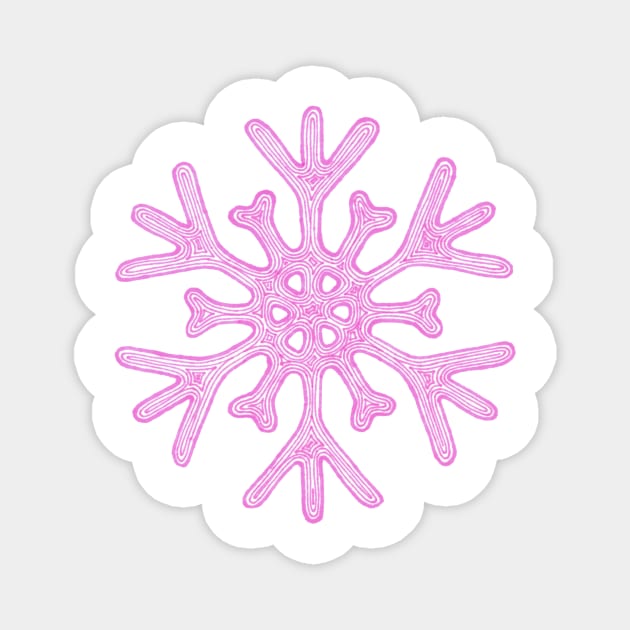 Snowflake (pink) Magnet by calenbundalas