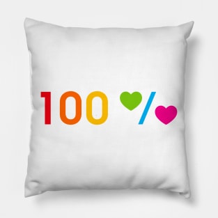 100 % rainbow love Pillow