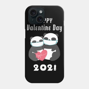 happy valentines day panda lover Phone Case