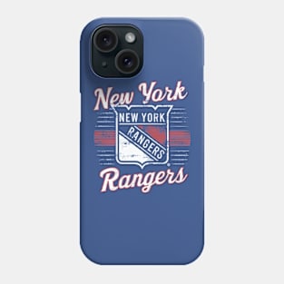 New York Rangers logo in a dramatic movie poster-style illustration Phone Case