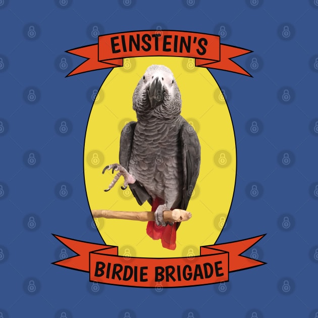 Birdie Brigade African Grey Parrot T-Shirt by Einstein Parrot