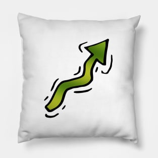 Green Moving Arrow Pillow