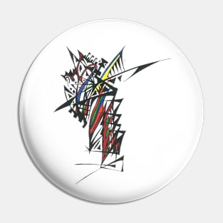 Protection Unique Colorful Abstract Art Pin