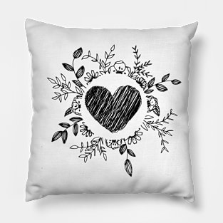 Heart In Flowers Pillow