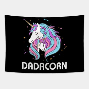 Dadacorn Funny Unicorn Fathers Day Gift Tapestry