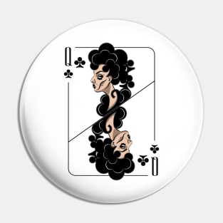 The Queen of clubs Pin