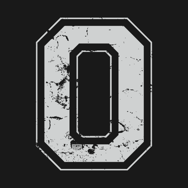 Initial Letter O Gray Jersey Sports Athletic Player by porcodiseno