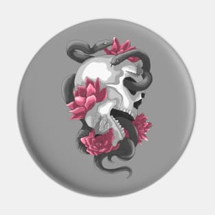 Serpent's Skull - Monochrome Pin