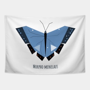 Morpho menelaus Blue butterfly Tapestry