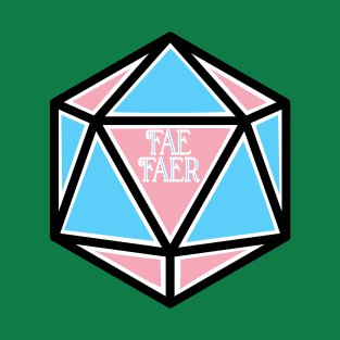 Trans Pronoun Pride D20 Fae/Faer T-Shirt