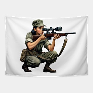 Sniper Girl Tapestry