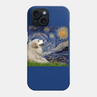 Great Pyrenees in Starry Night Adaptation Phone Case