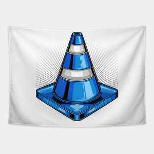 Blue Traffic Cone Tapestry