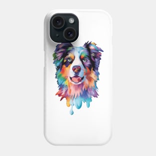 Colourful Australian Shepherd Dog Phone Case