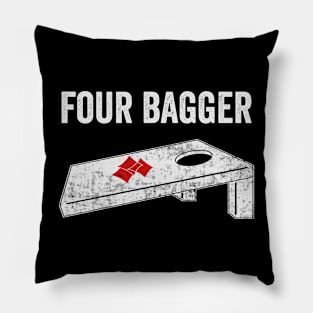 Four Bagger Funny Cornhole Player Pillow