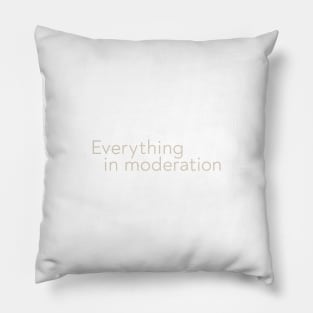 Everything in Moderation Pillow