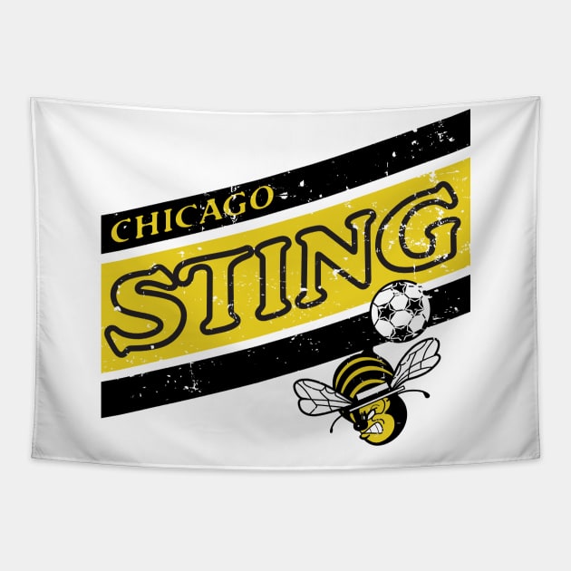 1975 Chicago Sting Vintage Soccer Tapestry by ryanjaycruz