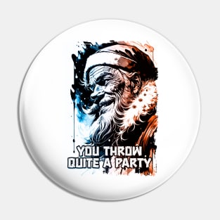 Yippee Ki Yay Funny Christmas Party Quote Pop Culture Santa Claus Illustration Pin