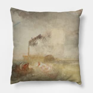 A Steamer off Portsmouth in a Storm, 1825 Pillow