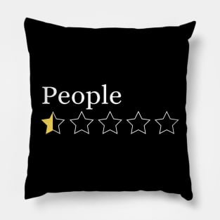 People Half Star Sarcastic Review T-Shirt Pillow
