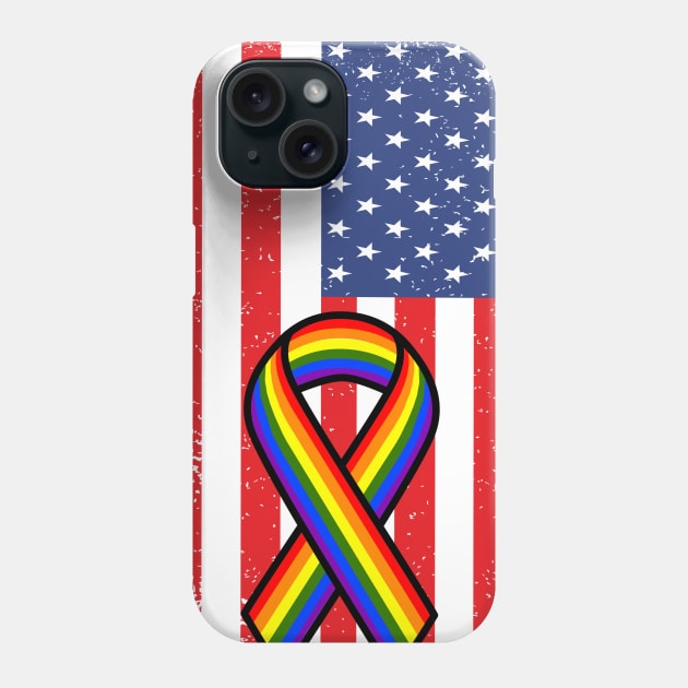 Gay american flag Phone Case by cypryanus