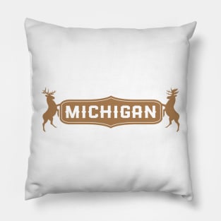 Michigan Elks: Brown Tone Pillow