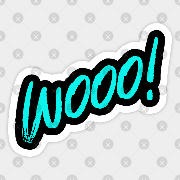 Wooo! (cyan) - Wooo Ric Flair - Sticker