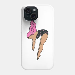 High Dive Woman in Retro Style Phone Case