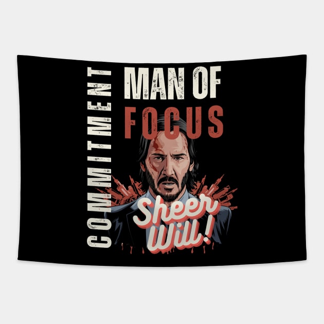 John Wick Fan Art Tapestry by Ironclaw