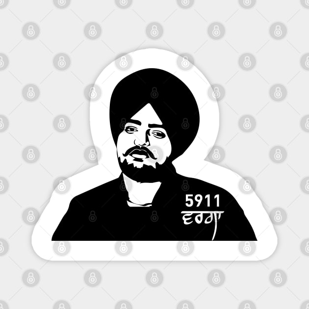 Sidhu Moose Wala Magnet by Guri386