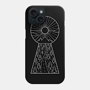 Road to the mountains - keyhole Phone Case