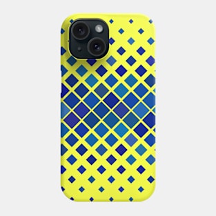 Yellow and Blue Diamond Pattern Phone Case