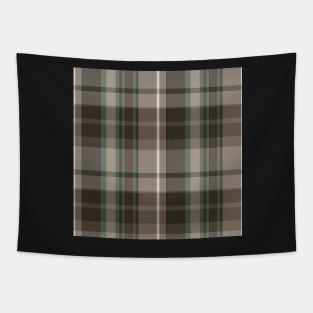 Dark Academia Aesthetic Conall 1 Hand Drawn Textured Plaid Pattern Tapestry