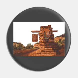 Zion National Park Sign, Utah Pin