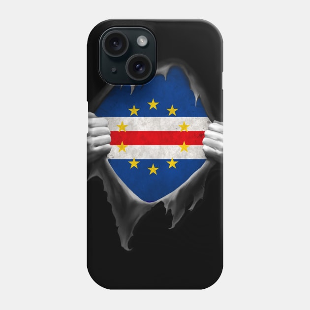 Cape Verde Flag Cape Verdean Roots DNA Pride Gift Phone Case by nikolayjs