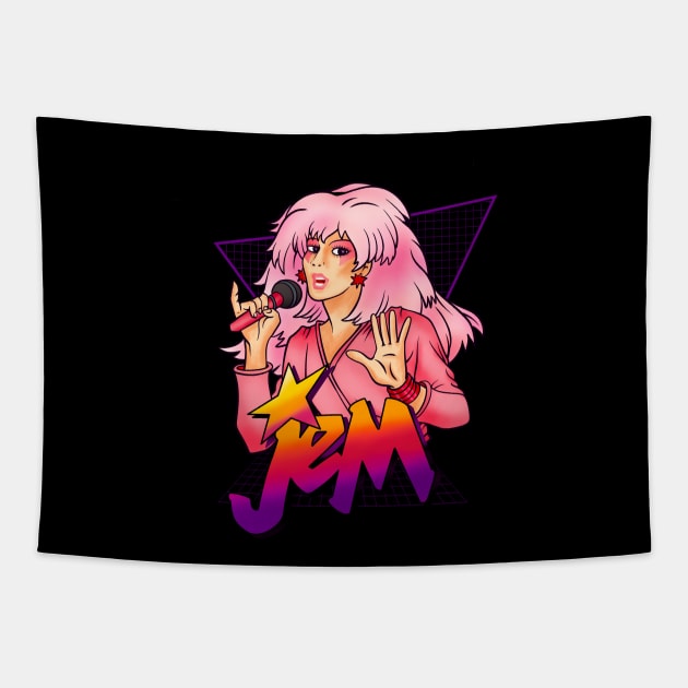 jem vintage style Tapestry by Sandieteecash