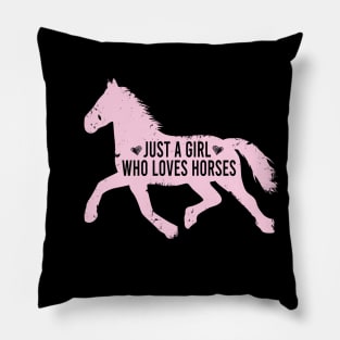 A Girl Who Love Horses for Horse Lover T-shirt, Horse Shirt, Horse Lover Gift, Cute Horse Shirt, Funny Sarcastic Shirt, Gift For Her Pillow